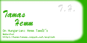 tamas hemm business card